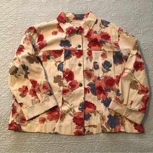 Marsh Landing floral jacket. Size large.